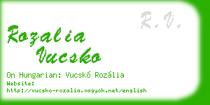 rozalia vucsko business card
